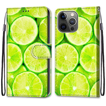 Pattern Printing Wallet Stand Leather Case Phone Shell for iPhone 13 Pro 6.1 inch