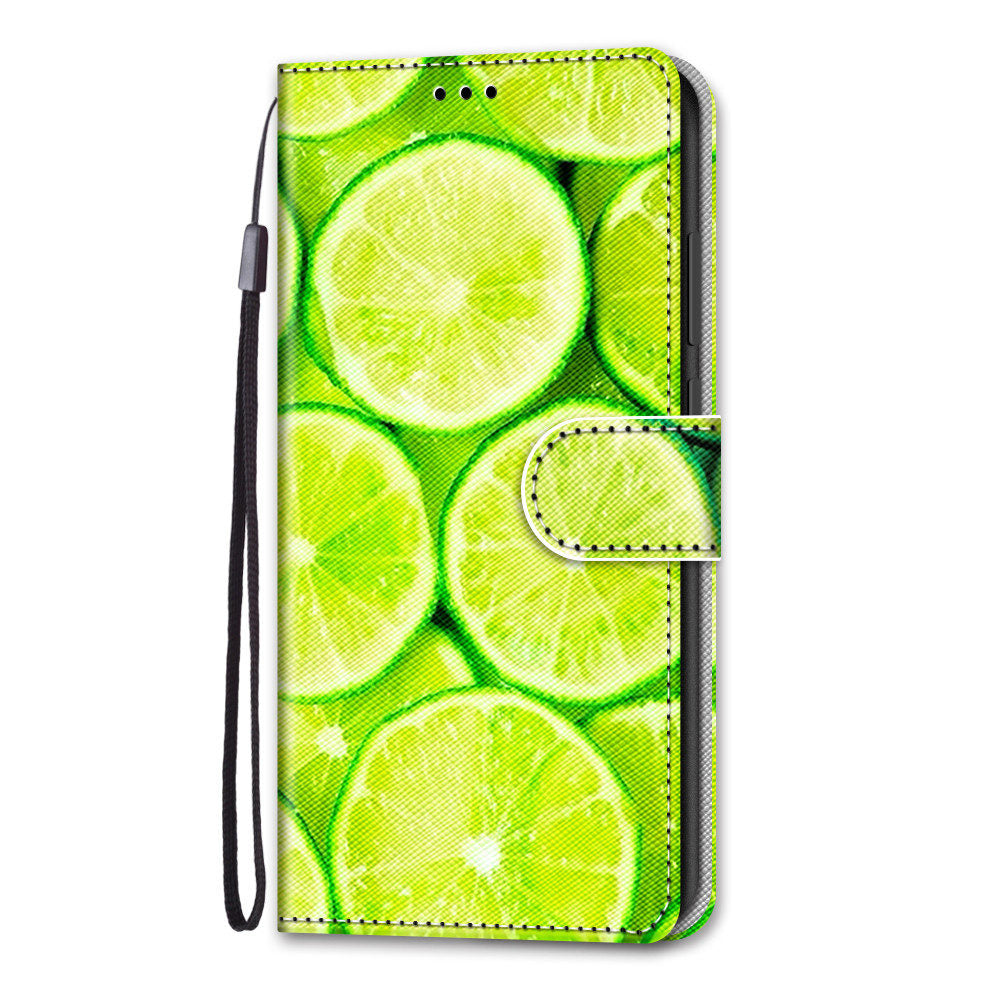 Pattern Printing Wallet Stand Leather Case Phone Shell for iPhone 13 Pro 6.1 inch