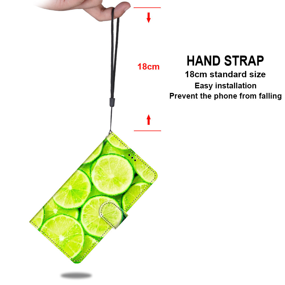 Pattern Printing Wallet Stand Leather Case Phone Shell for iPhone 13 Pro 6.1 inch