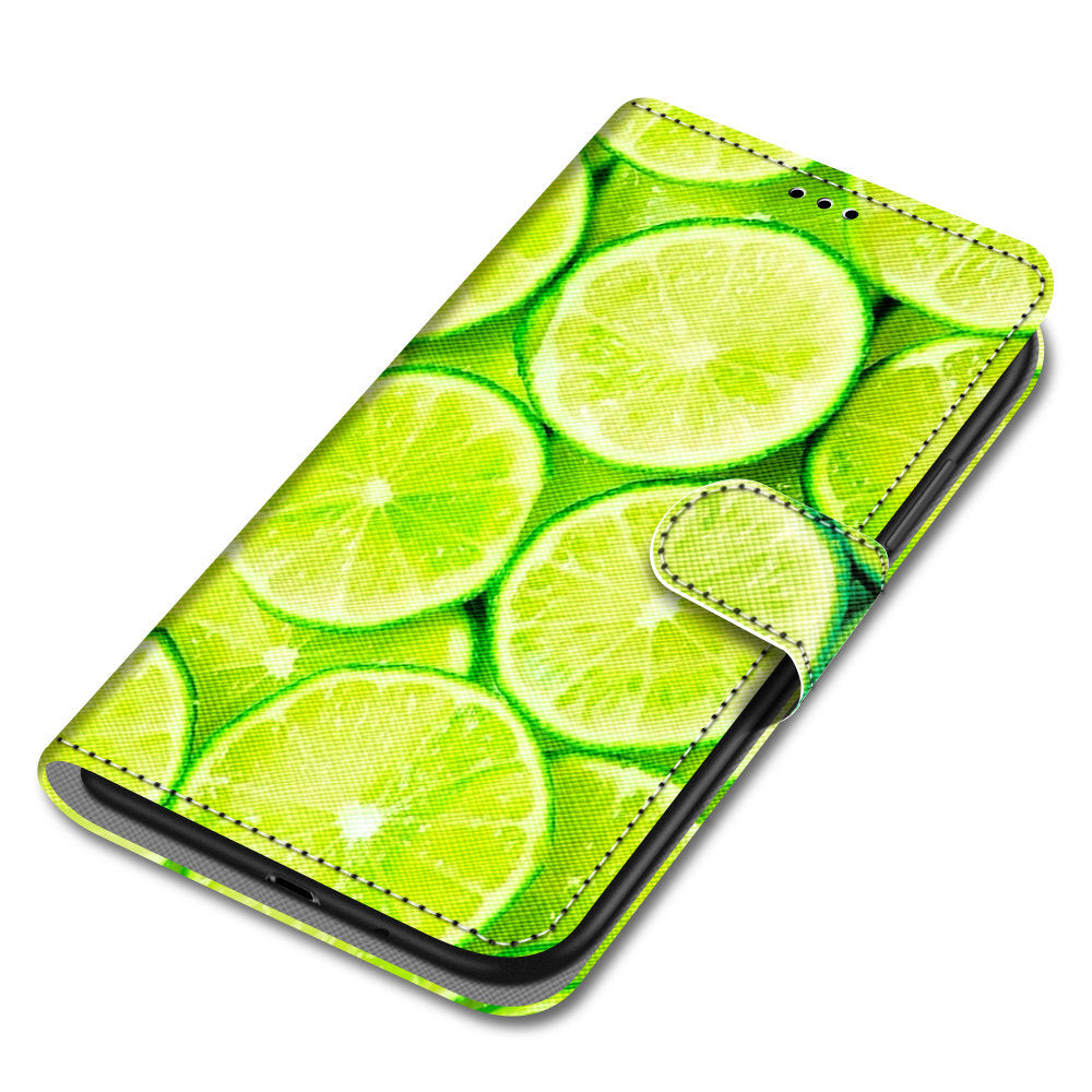 Pattern Printing Wallet Stand Leather Case Phone Shell for iPhone 13 Pro 6.1 inch