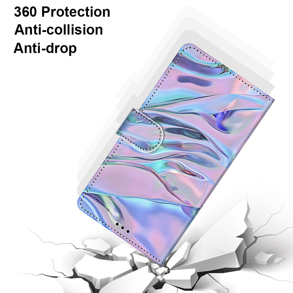 Pattern Printing Wallet Stand Leather Case Phone Shell for iPhone 13 Pro 6.1 inch
