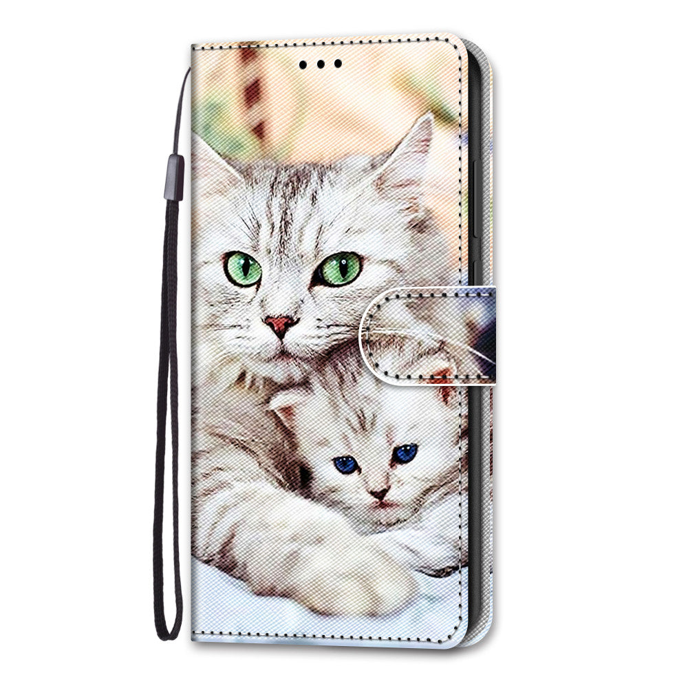 Pattern Printing Wallet Stand Leather Case Phone Shell for iPhone 13 Pro 6.1 inch