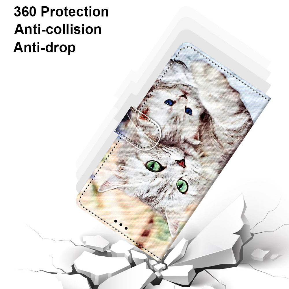 Pattern Printing Wallet Stand Leather Case Phone Shell for iPhone 13 Pro 6.1 inch