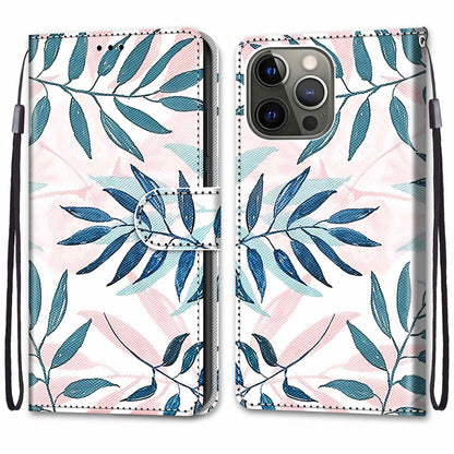 Pattern Printing Wallet Stand Leather Case Phone Shell for iPhone 13 Pro 6.1 inch