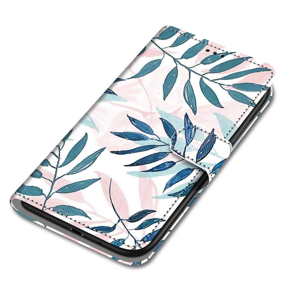 Pattern Printing Wallet Stand Leather Case Phone Shell for iPhone 13 Pro 6.1 inch
