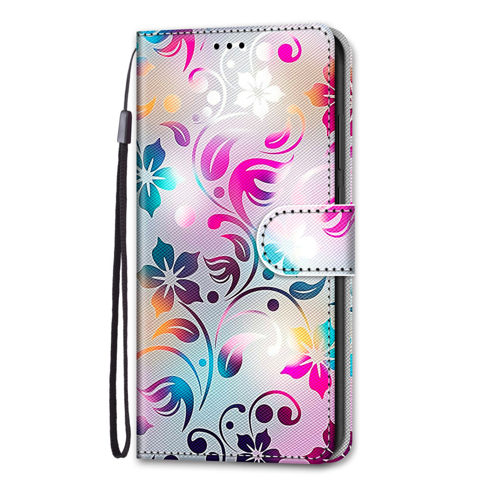 Pattern Printing Wallet Stand Leather Case Phone Shell for iPhone 13 Pro 6.1 inch