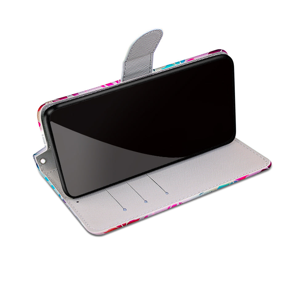 Pattern Printing Wallet Stand Leather Case Phone Shell for iPhone 13 Pro 6.1 inch