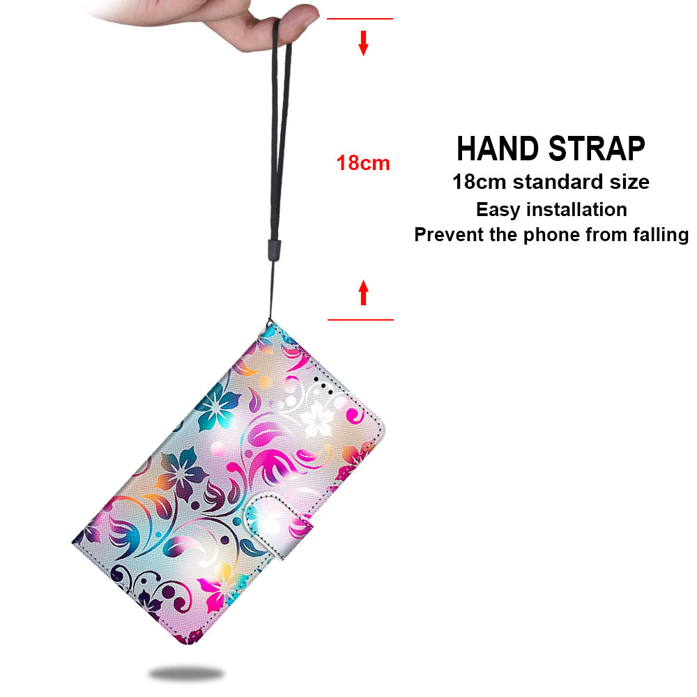 Pattern Printing Wallet Stand Leather Case Phone Shell for iPhone 13 Pro 6.1 inch