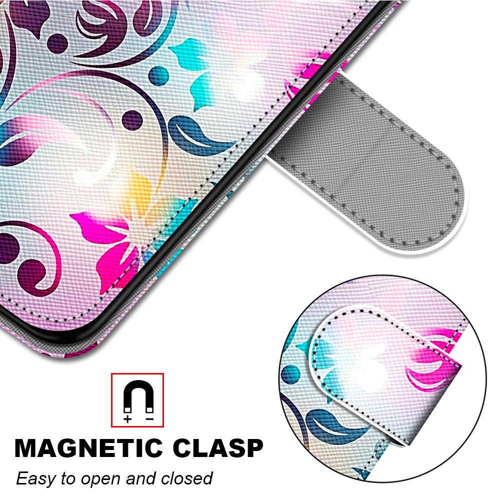 Pattern Printing Wallet Stand Leather Case Phone Shell for iPhone 13 Pro 6.1 inch