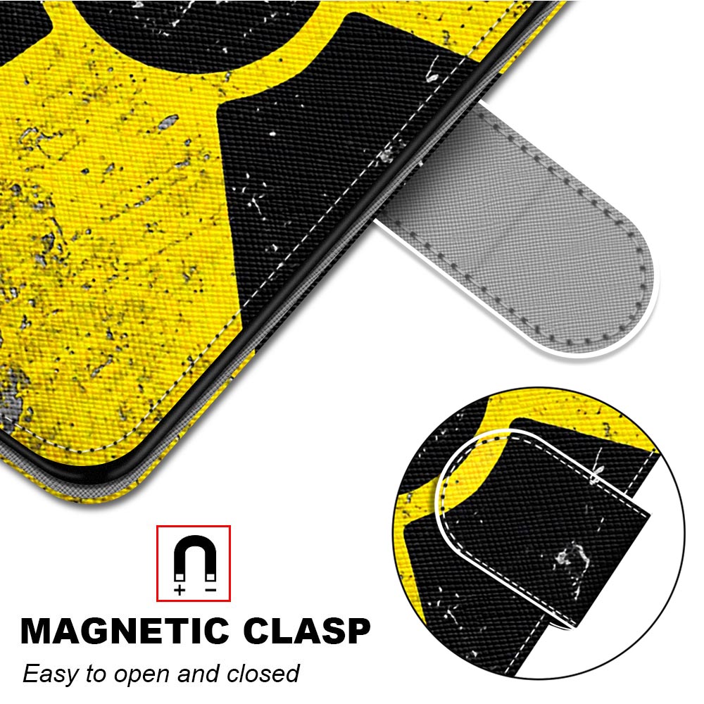 Pattern Printing Wallet Stand Leather Case Phone Shell for iPhone 13 Pro 6.1 inch