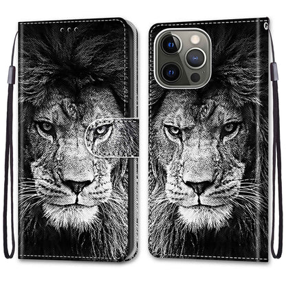 Pattern Printing Wallet Stand Leather Case Phone Shell for iPhone 13 Pro 6.1 inch