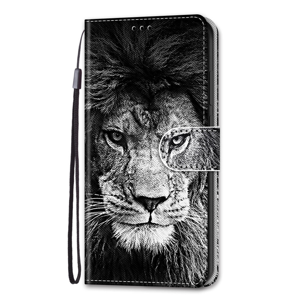 Pattern Printing Wallet Stand Leather Case Phone Shell for iPhone 13 Pro 6.1 inch