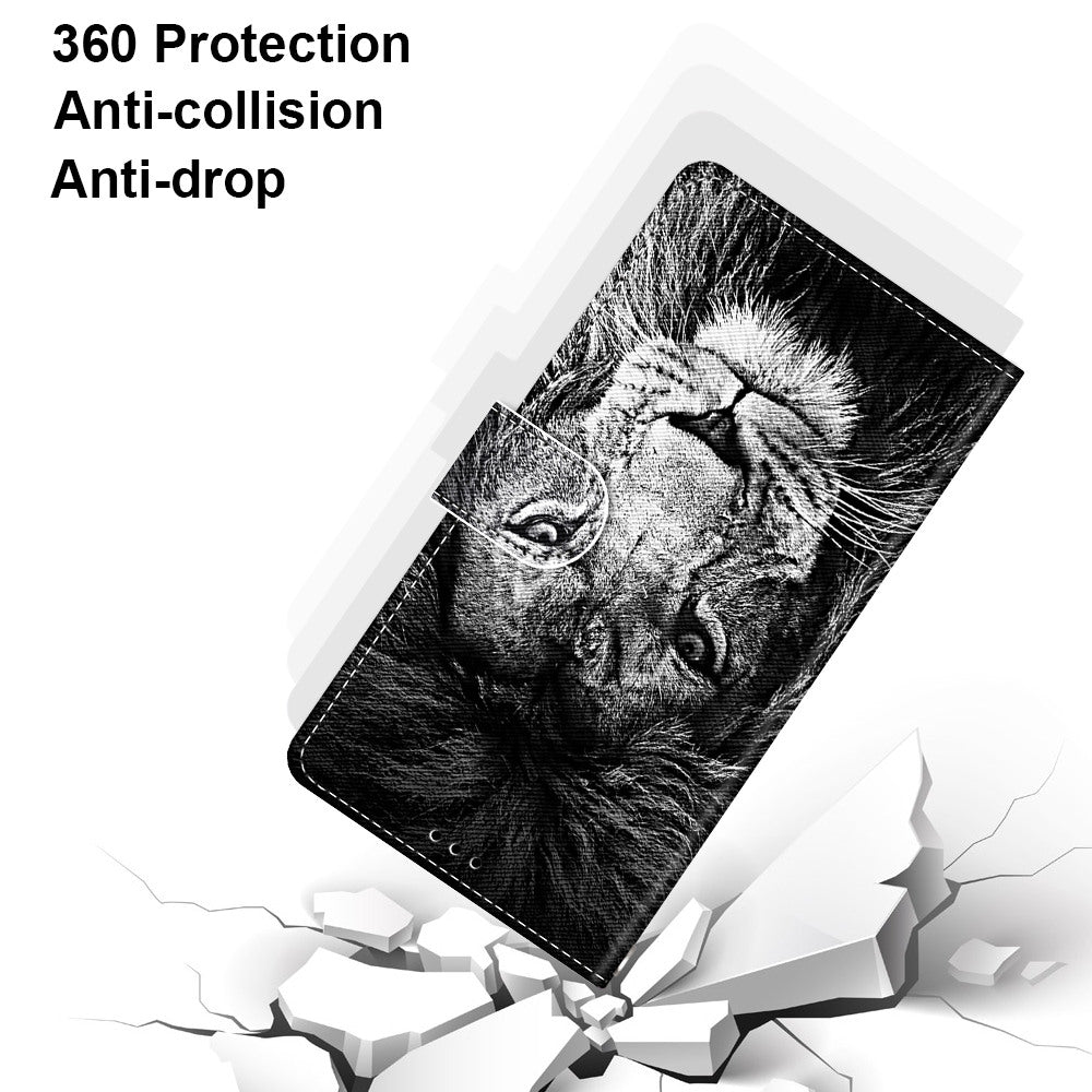 Pattern Printing Wallet Stand Leather Case Phone Shell for iPhone 13 Pro 6.1 inch