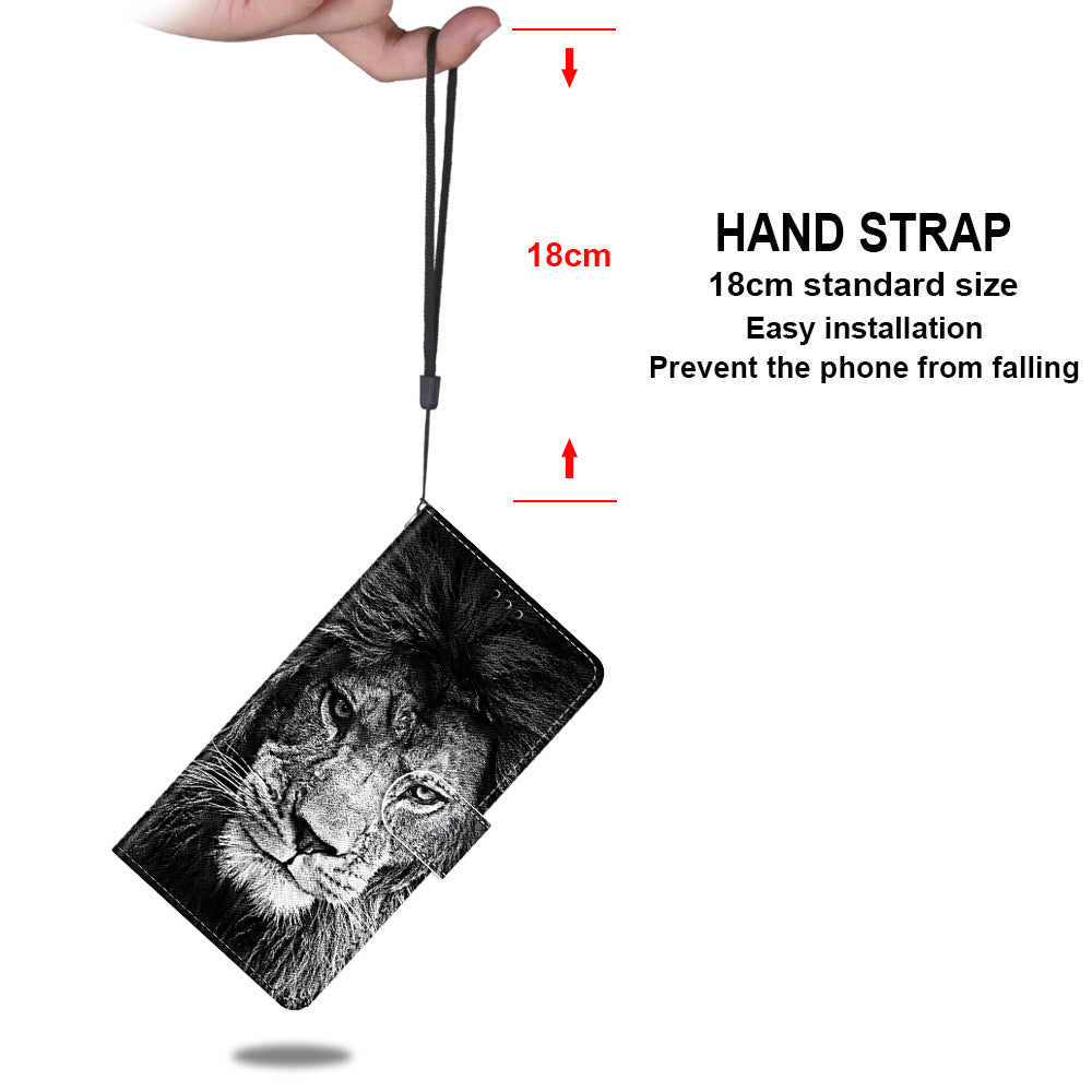 Pattern Printing Wallet Stand Leather Case Phone Shell for iPhone 13 Pro 6.1 inch