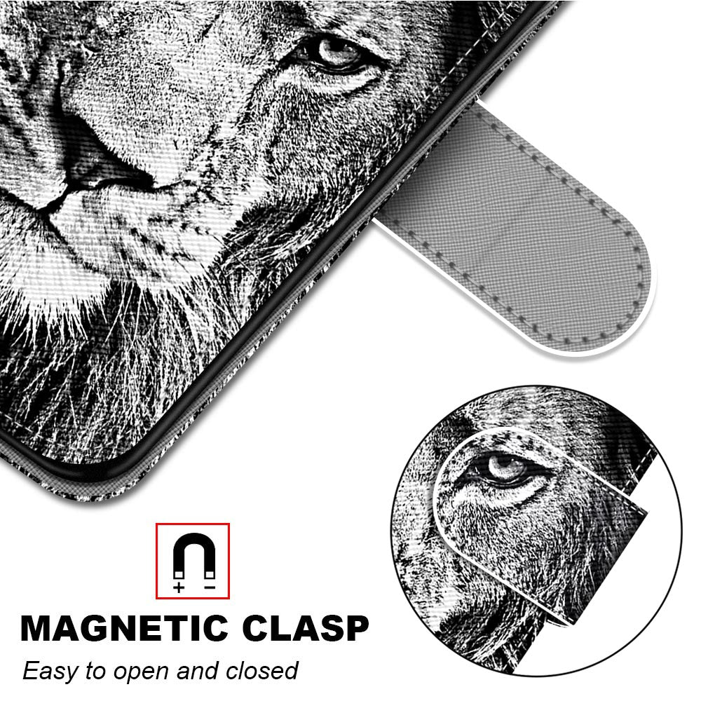 Pattern Printing Wallet Stand Leather Case Phone Shell for iPhone 13 Pro 6.1 inch