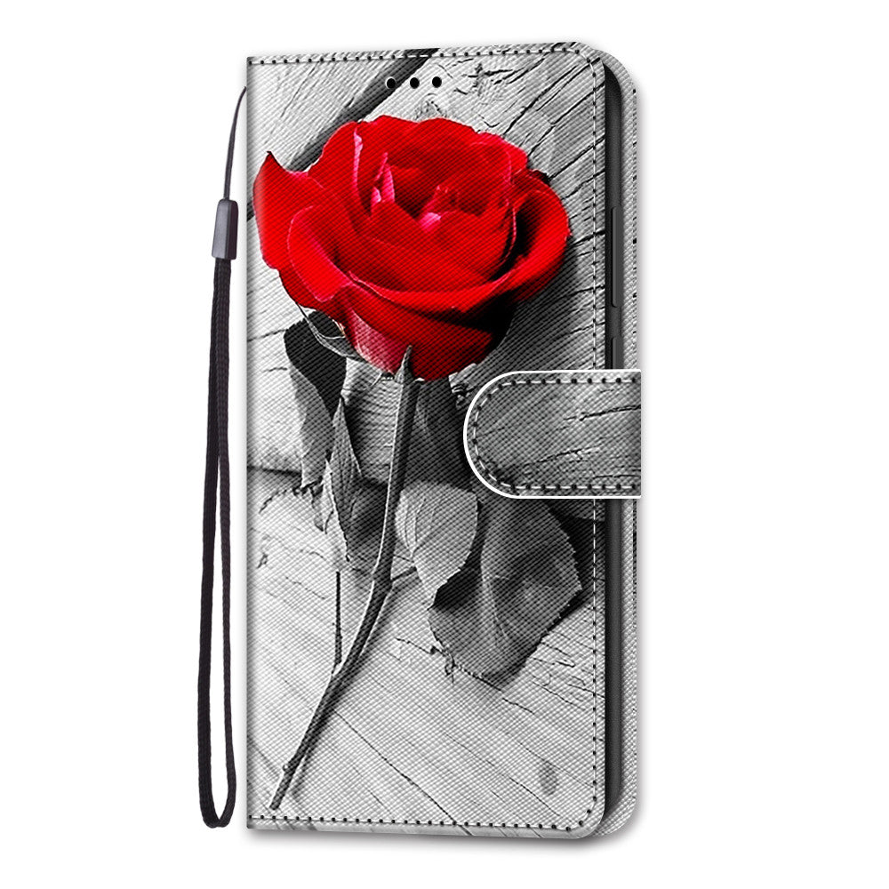 Pattern Printing Wallet Stand Leather Case Phone Shell for iPhone 13 Pro 6.1 inch