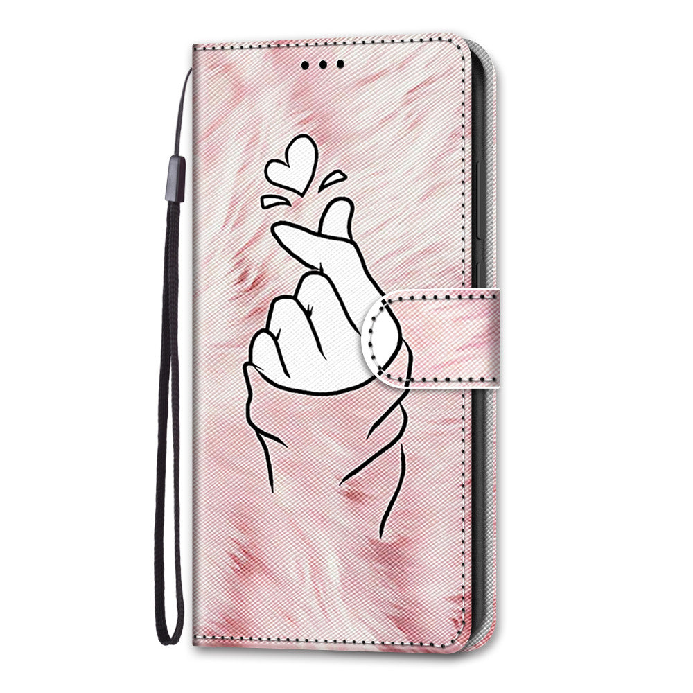 Pattern Printing Wallet Stand Leather Case Phone Shell for iPhone 13 Pro 6.1 inch