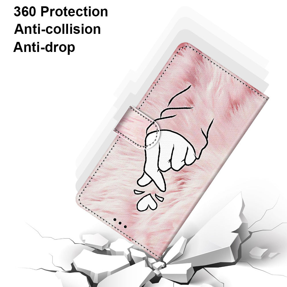 Pattern Printing Wallet Stand Leather Case Phone Shell for iPhone 13 Pro 6.1 inch