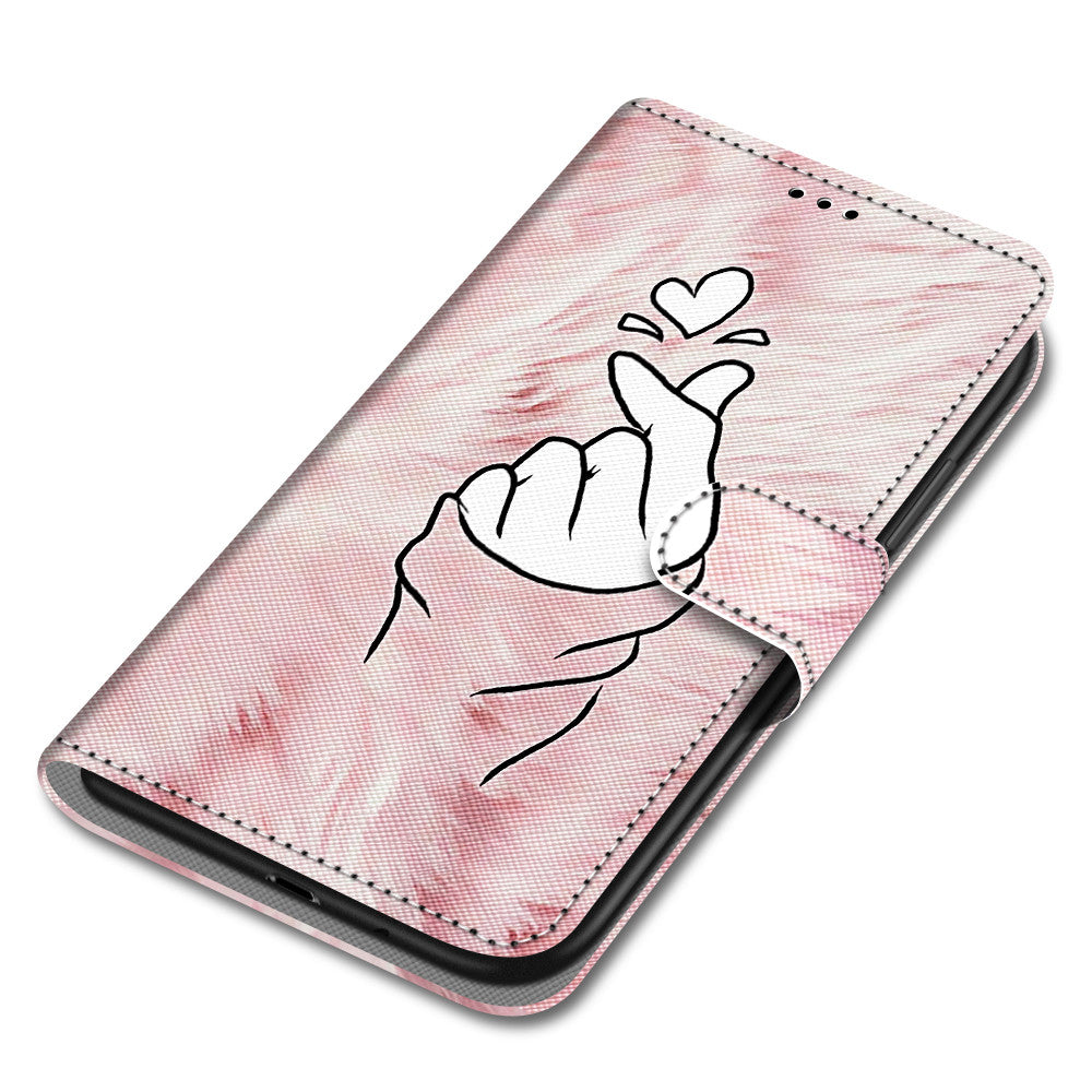 Pattern Printing Wallet Stand Leather Case Phone Shell for iPhone 13 Pro 6.1 inch