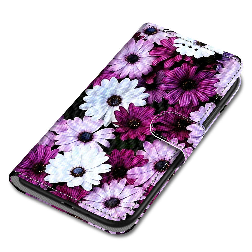 Pattern Printing Wallet Stand Leather Case Phone Shell for iPhone 13 Pro 6.1 inch