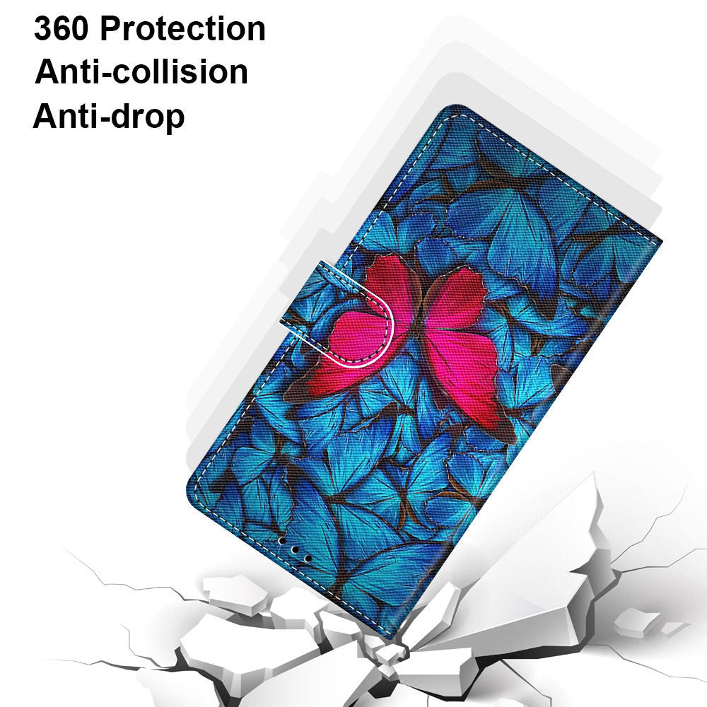 Pattern Printing Wallet Stand Leather Case Phone Shell for iPhone 13 Pro 6.1 inch
