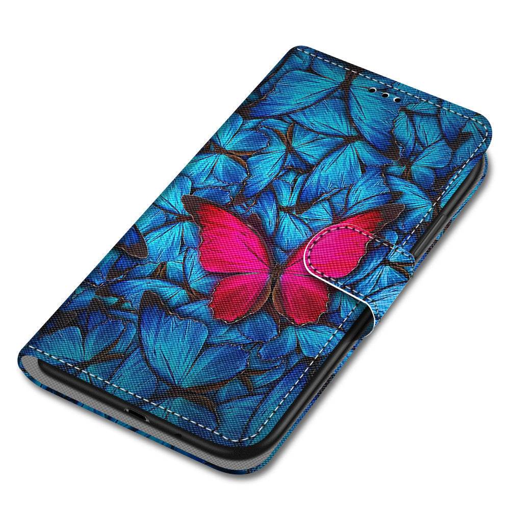 Pattern Printing Wallet Stand Leather Case Phone Shell for iPhone 13 Pro 6.1 inch