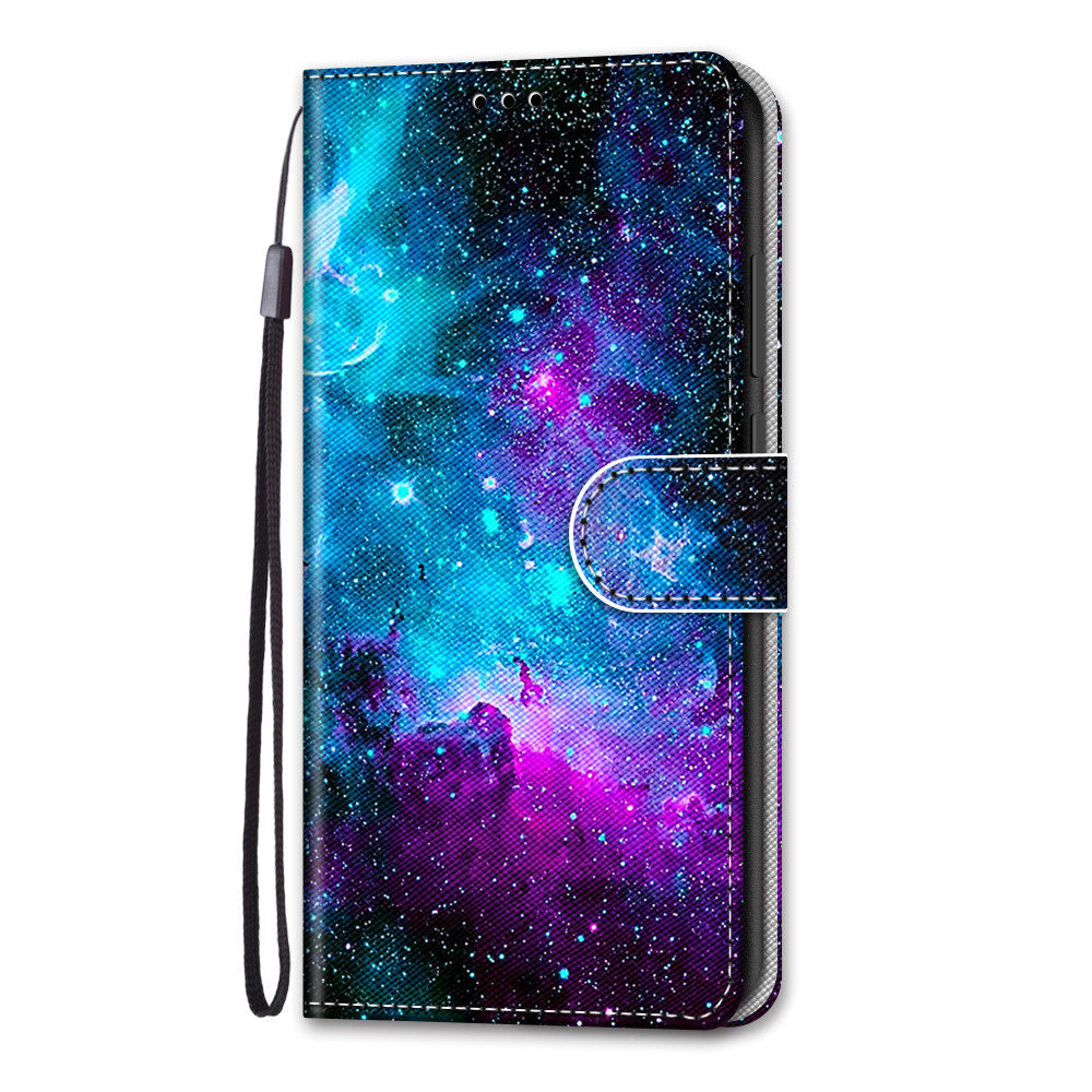 Pattern Printing Wallet Stand Leather Case Phone Shell for iPhone 13 Pro 6.1 inch