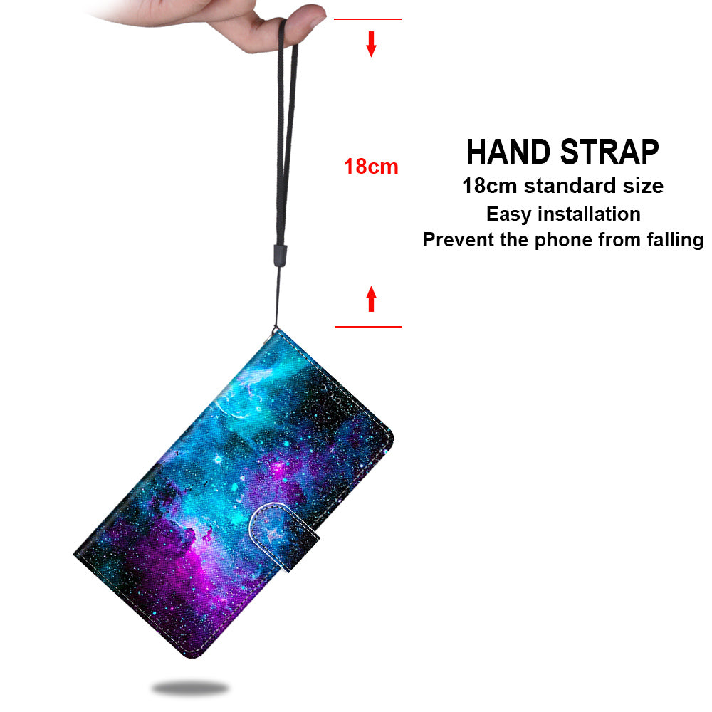 Pattern Printing Wallet Stand Leather Case Phone Shell for iPhone 13 Pro 6.1 inch