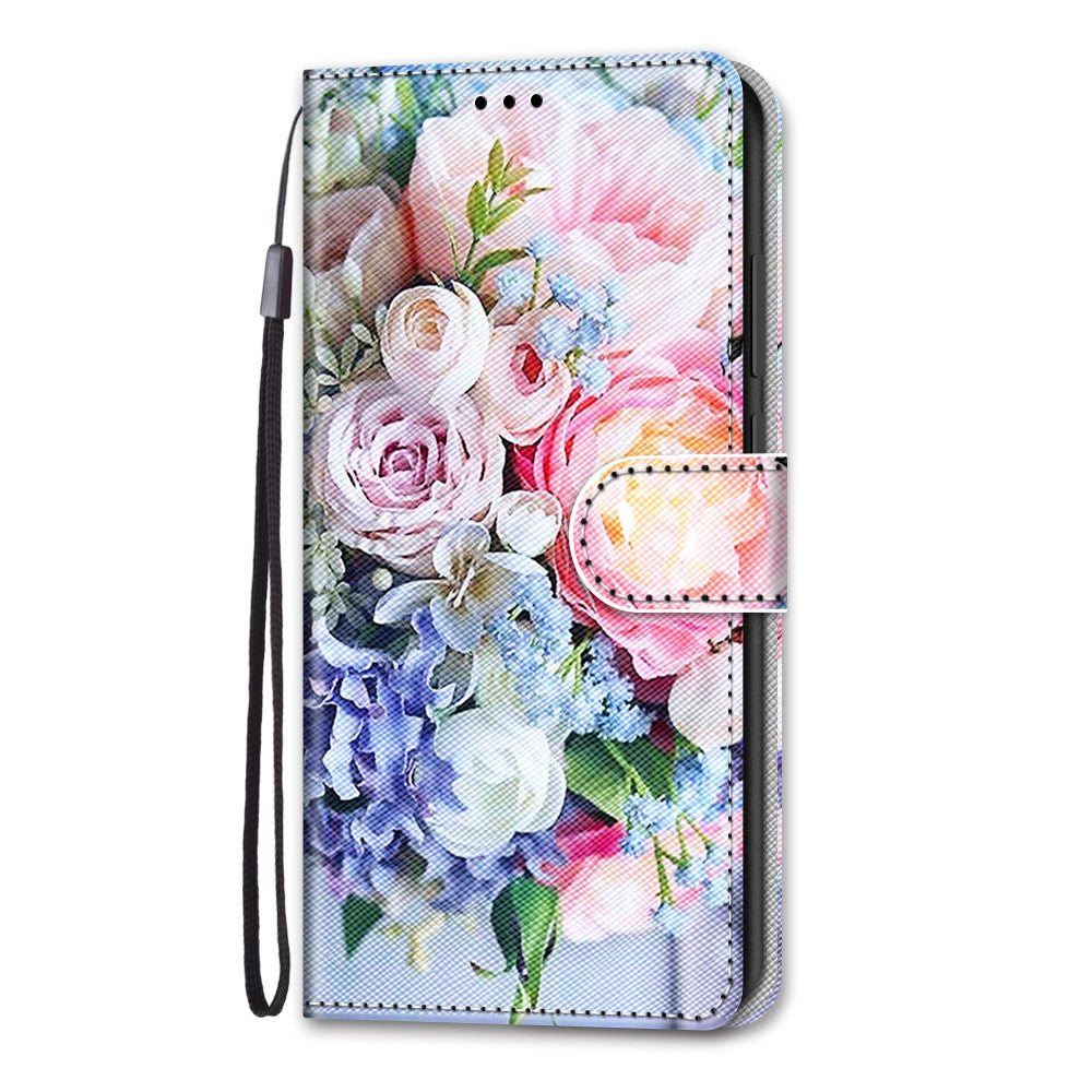 Pattern Printing Wallet Stand Leather Case Phone Shell for iPhone 13 Pro 6.1 inch