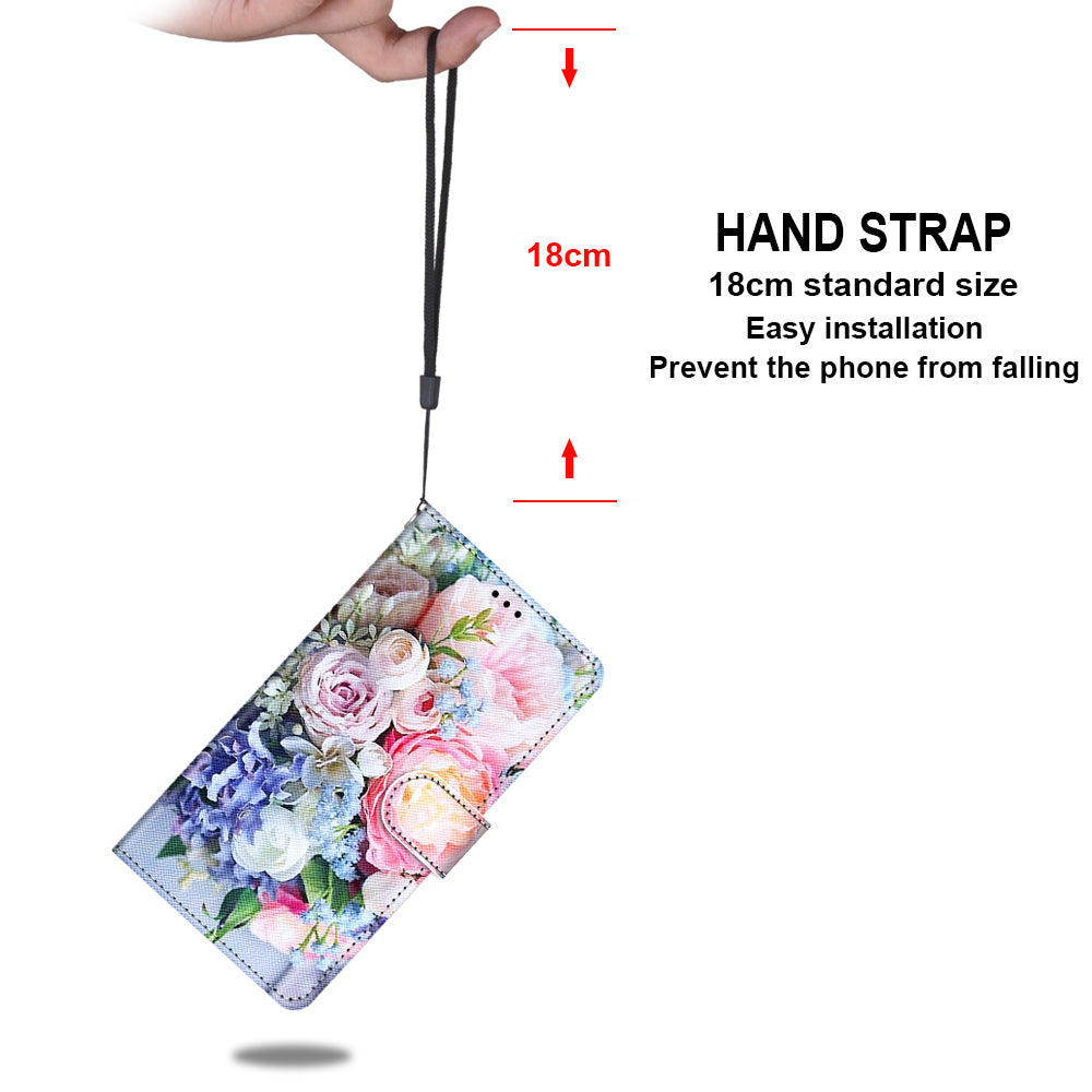 Pattern Printing Wallet Stand Leather Case Phone Shell for iPhone 13 Pro 6.1 inch