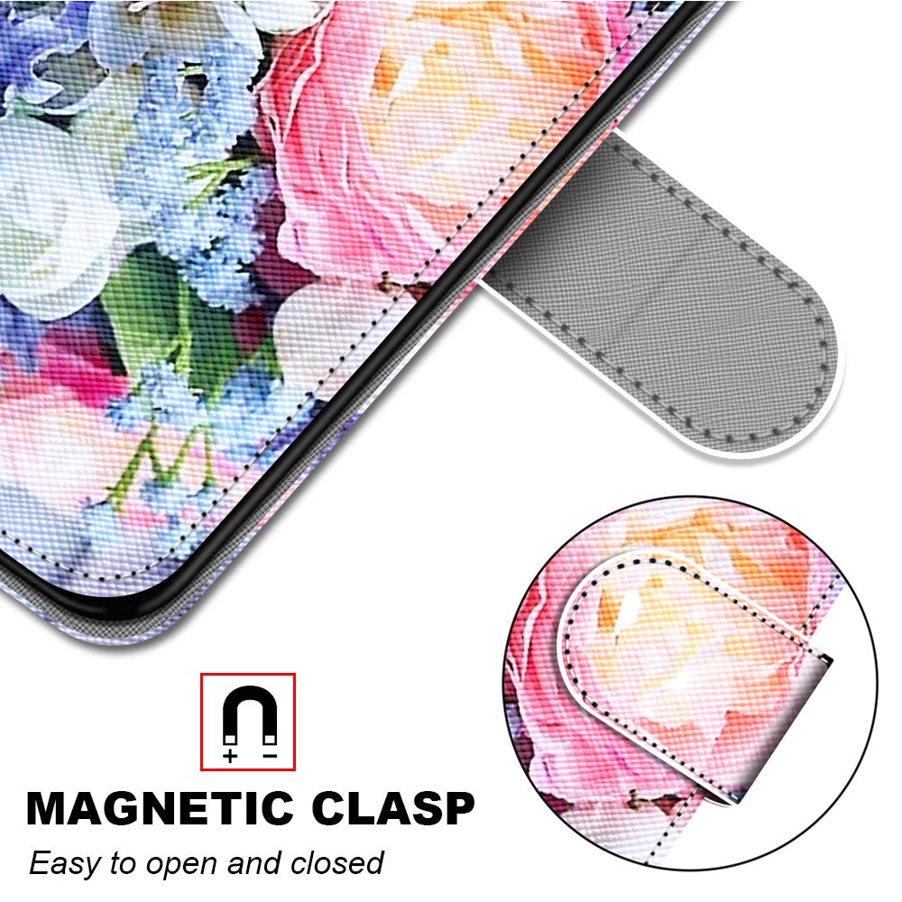 Pattern Printing Wallet Stand Leather Case Phone Shell for iPhone 13 Pro 6.1 inch