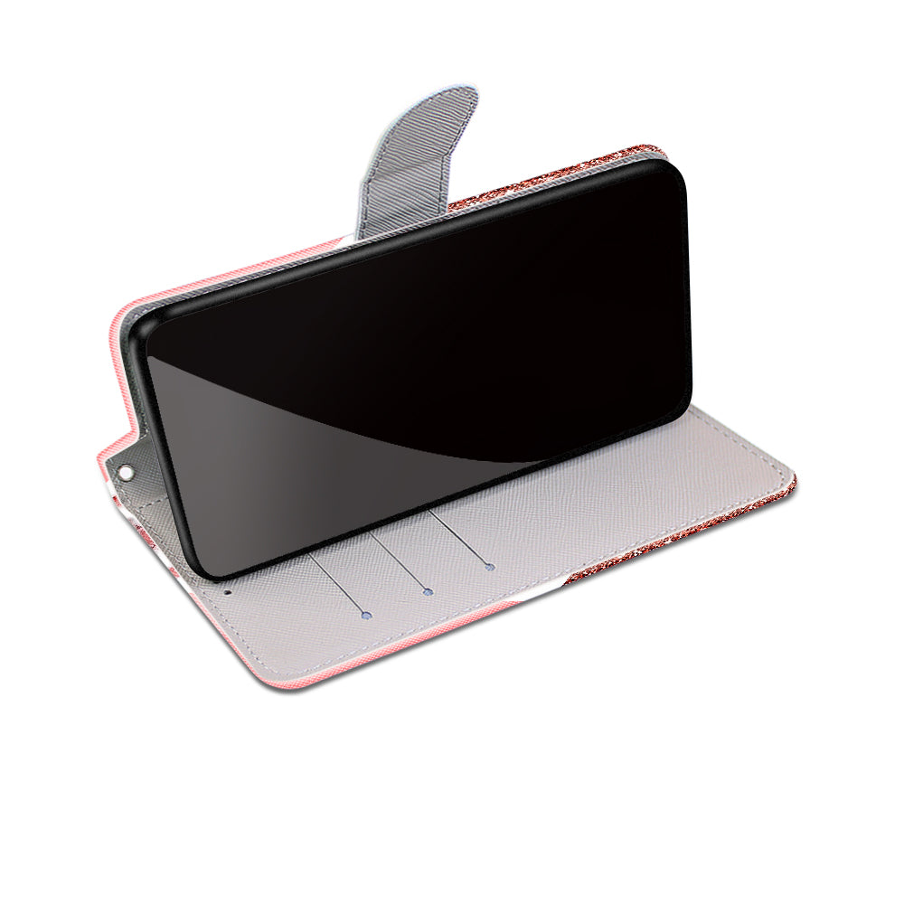 Unique Pattern Printing All-Inclusive Leather Cover Wallet Phone Case with Foldable Stand and Handy Strap for iPhone 13 Pro Max 6.7 inch