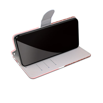 Unique Pattern Printing All-Inclusive Leather Cover Wallet Phone Case with Foldable Stand and Handy Strap for iPhone 13 Pro Max 6.7 inch