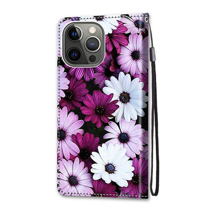 Unique Pattern Printing All-Inclusive Leather Cover Wallet Phone Case with Foldable Stand and Handy Strap for iPhone 13 Pro Max 6.7 inch