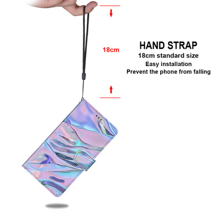 Unique Pattern Printing All-Inclusive Leather Cover Wallet Phone Case with Foldable Stand and Handy Strap for iPhone 13 Pro Max 6.7 inch