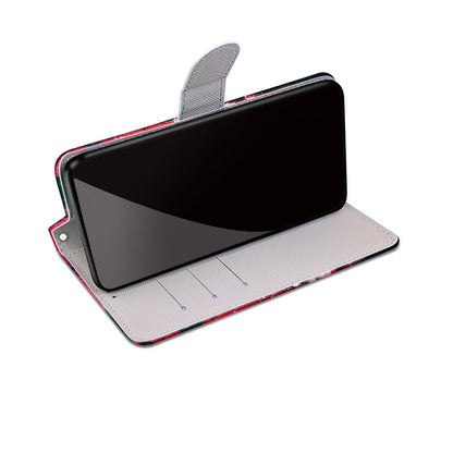 Pattern Printing Folio Flip Anti-Drop Leather Cover Wallet Stand Phone Case with Handy Strap for iPhone 13 Pro 6.1 inch