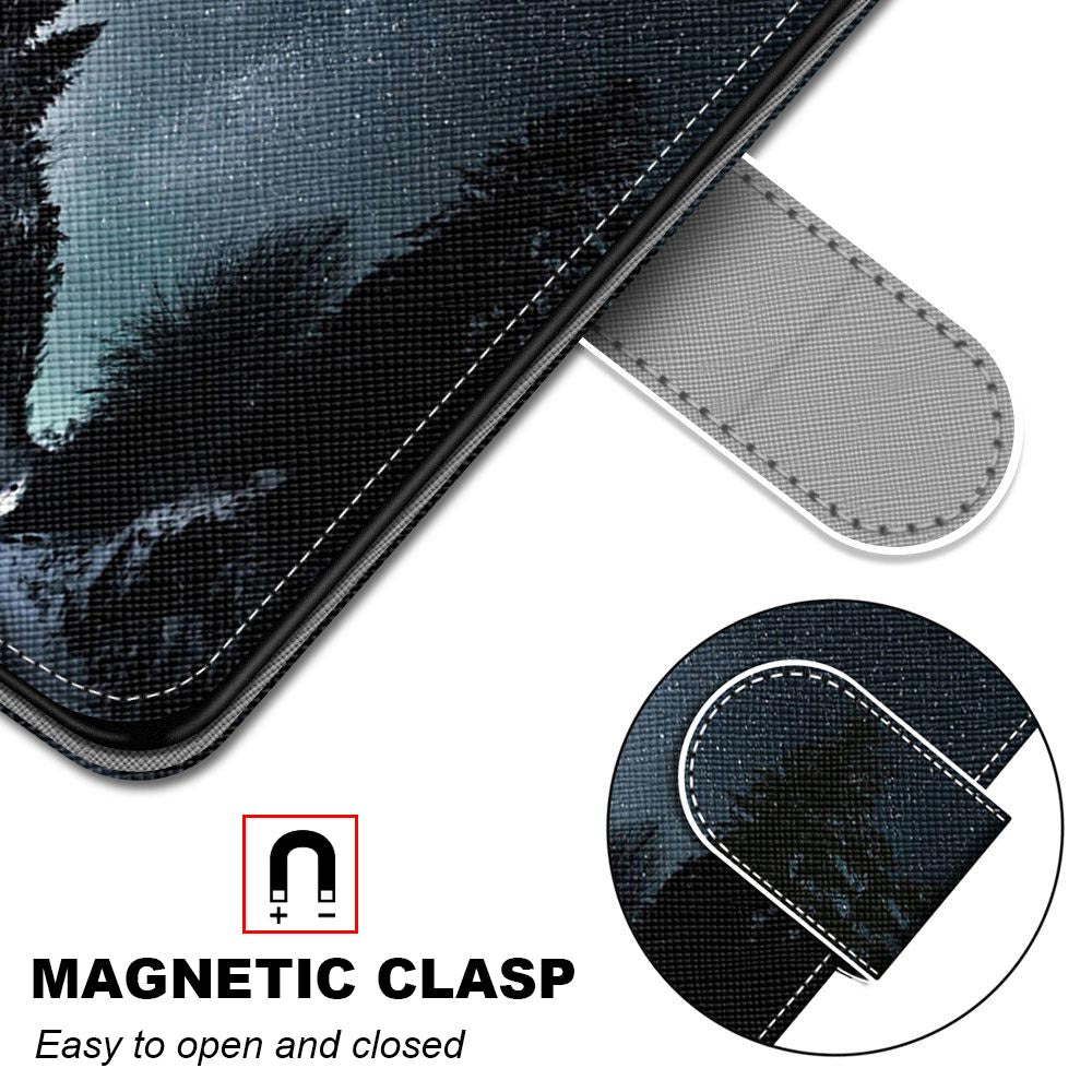 Pattern Printing Folio Flip Anti-Drop Leather Cover Wallet Stand Phone Case with Handy Strap for iPhone 13 Pro 6.1 inch