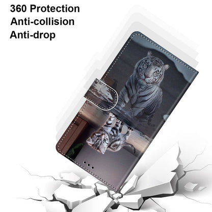 Pattern Printing Folio Flip Anti-Drop Leather Cover Wallet Stand Phone Case with Handy Strap for iPhone 13 Pro 6.1 inch