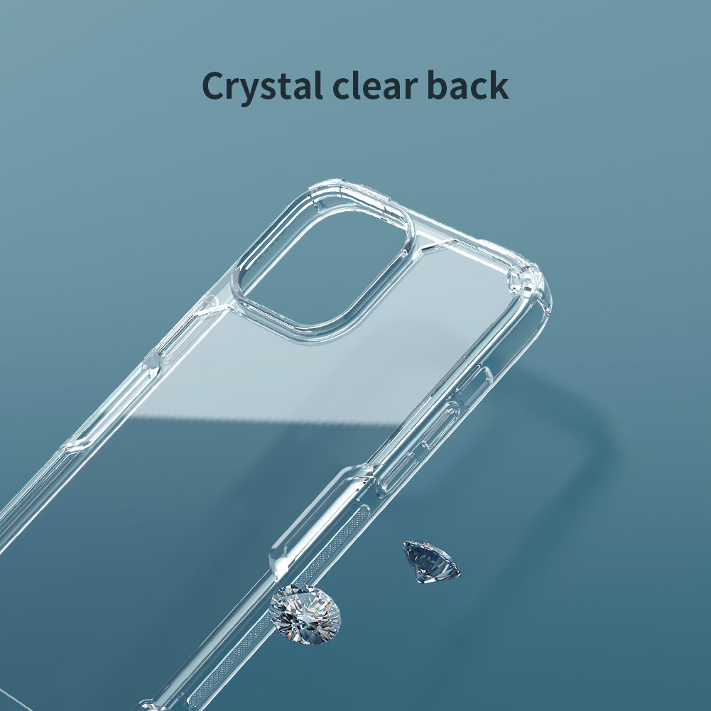NILLKIN Nature TPU Pro Series Hybrid PC+ TPU Transparent Back Case Cell Phone Cover Protector for iPhone 13 Pro Max 6.7 inch