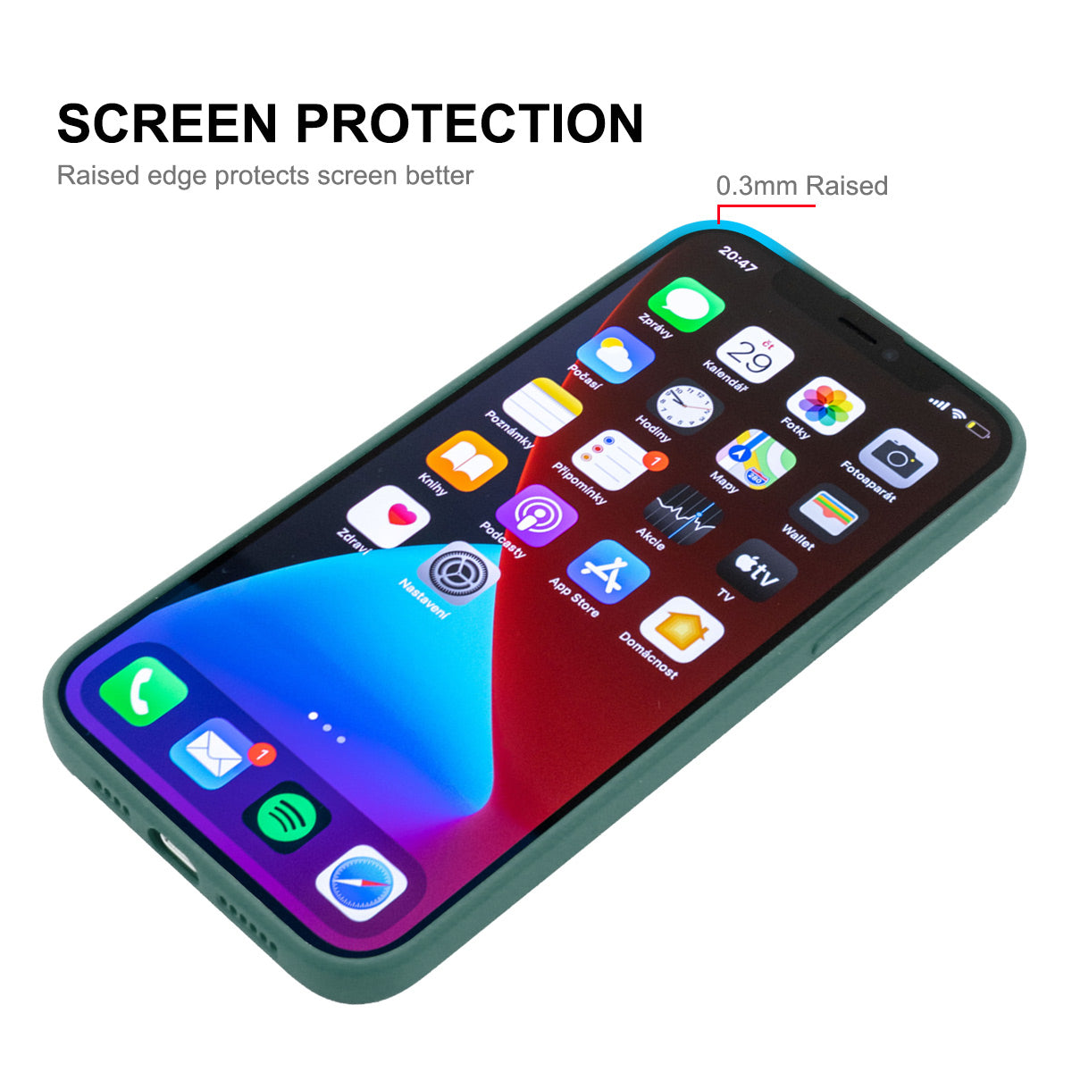 ENKAY HAT PRINCE 2-in-1 Straight Edging Liquid Silicone Phone Cover + 9H 2.5D Tempered Glass Ultra Clear 0.26mm Protector Set for iPhone 13 Pro Max