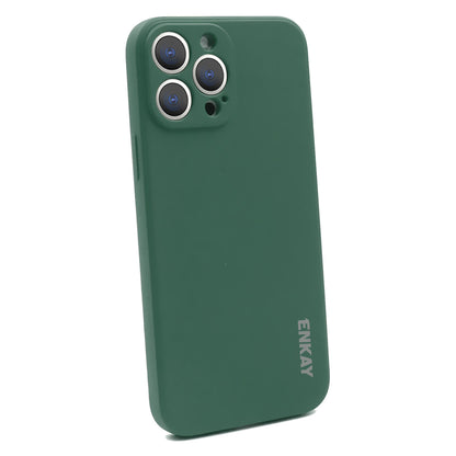 ENKAY HAT PRINCE Anti-Drop Shockproof Solid Color Precise Hole Opening Liquid Silicone Phone Cover Case for iPhone 13 Pro 6.1 inch