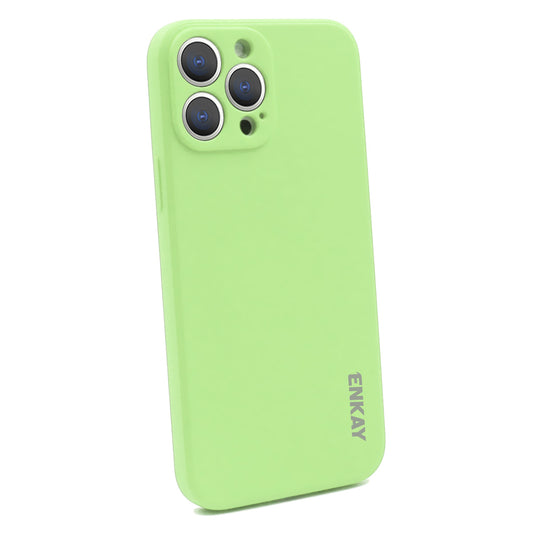 ENKAY HAT PRINCE Anti-Drop Shockproof Solid Color Precise Hole Opening Liquid Silicone Phone Cover Case for iPhone 13 Pro 6.1 inch