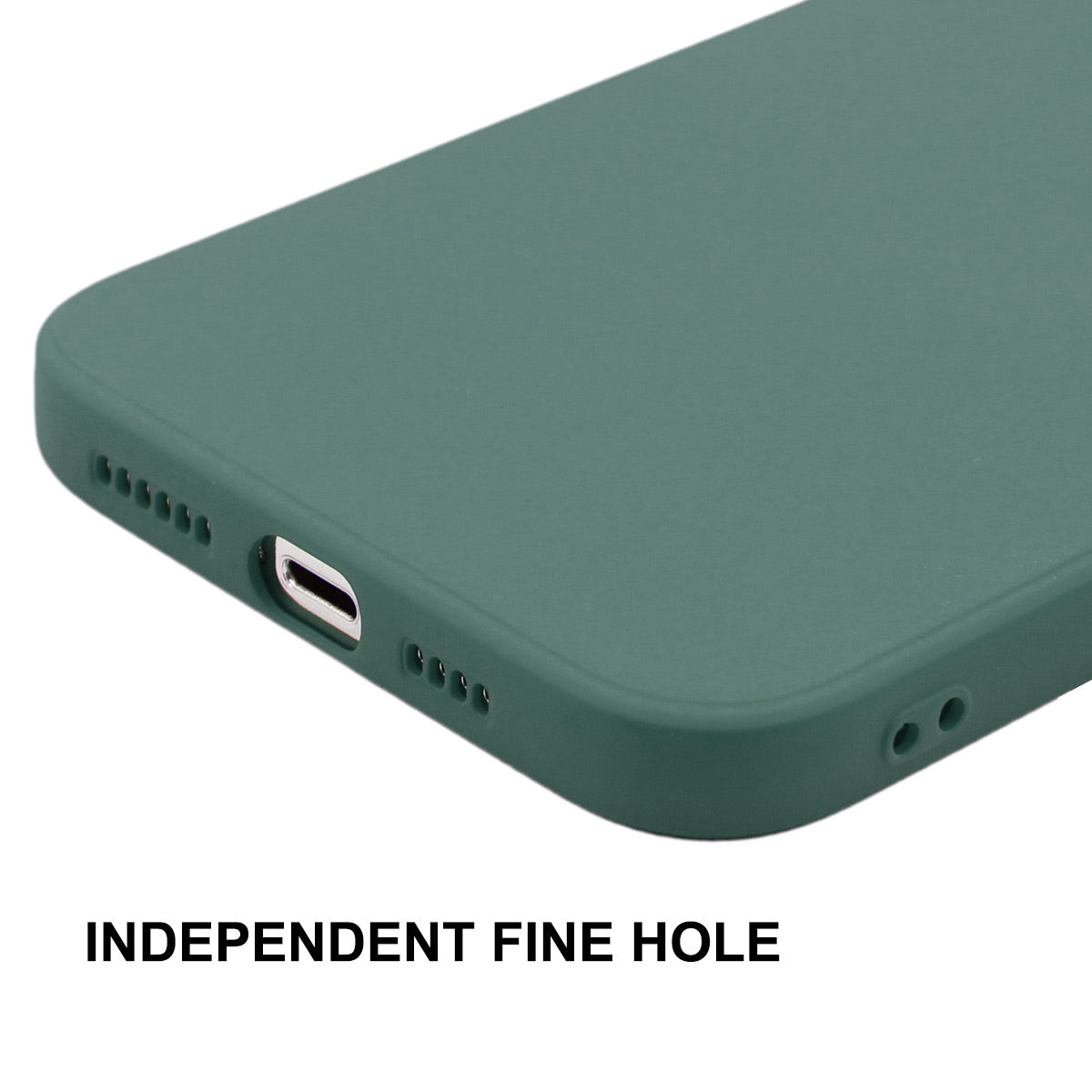 ENKAY HAT PRINCE Anti-Drop Shockproof Solid Color Precise Hole Opening Liquid Silicone Phone Cover Case for iPhone 13 Pro 6.1 inch