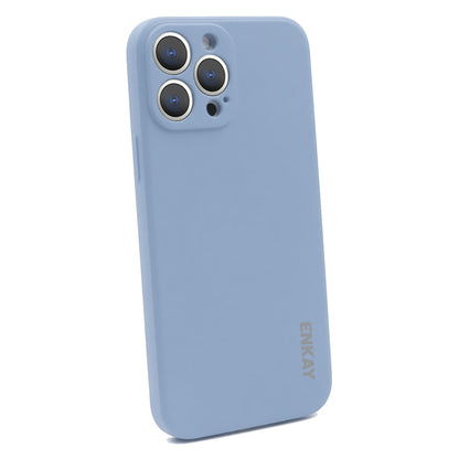ENKAY HAT PRINCE Anti-Drop Shockproof Solid Color Precise Hole Opening Liquid Silicone Phone Cover Case for iPhone 13 Pro 6.1 inch