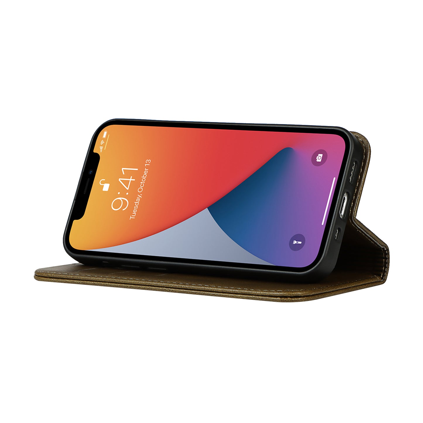 Stand Wallet Leather Phone Flip Case Protective Cover for iPhone 13 Pro 6.1 inch