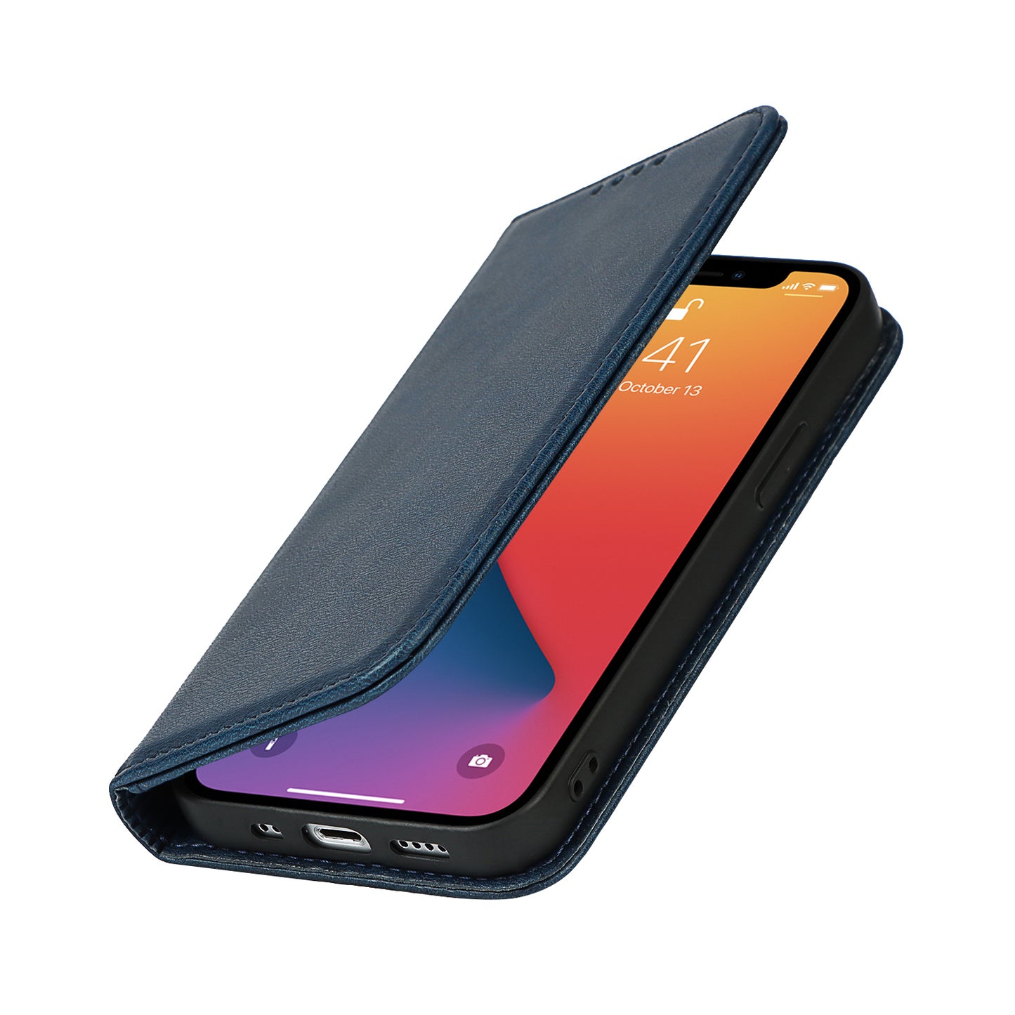 Stand Wallet Leather Phone Flip Case Protective Cover for iPhone 13 Pro 6.1 inch