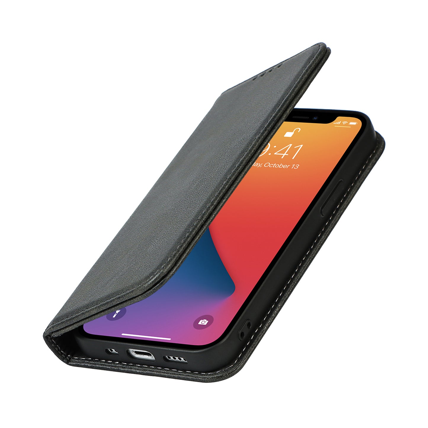 Stand Wallet Leather Phone Flip Case Protective Cover for iPhone 13 Pro 6.1 inch