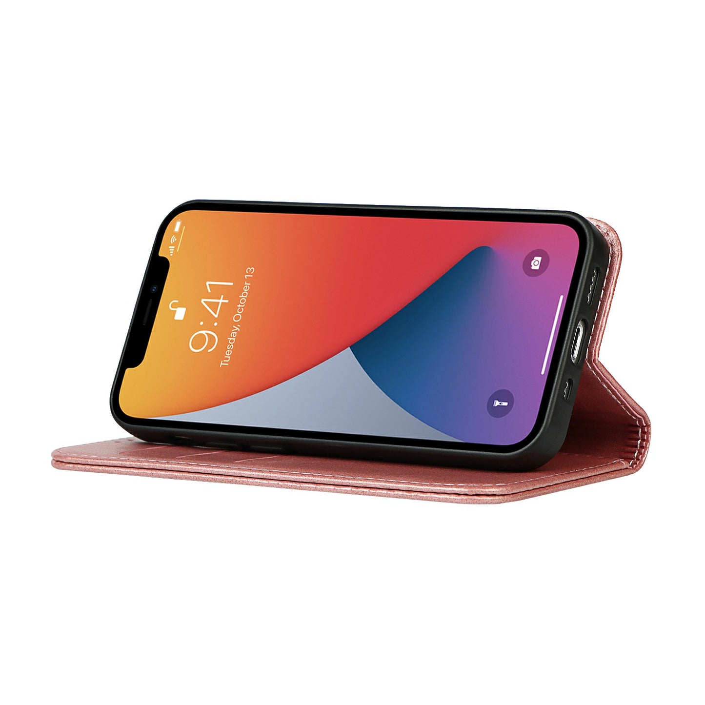 Stand Wallet Leather Phone Flip Case Protective Cover for iPhone 13 Pro 6.1 inch