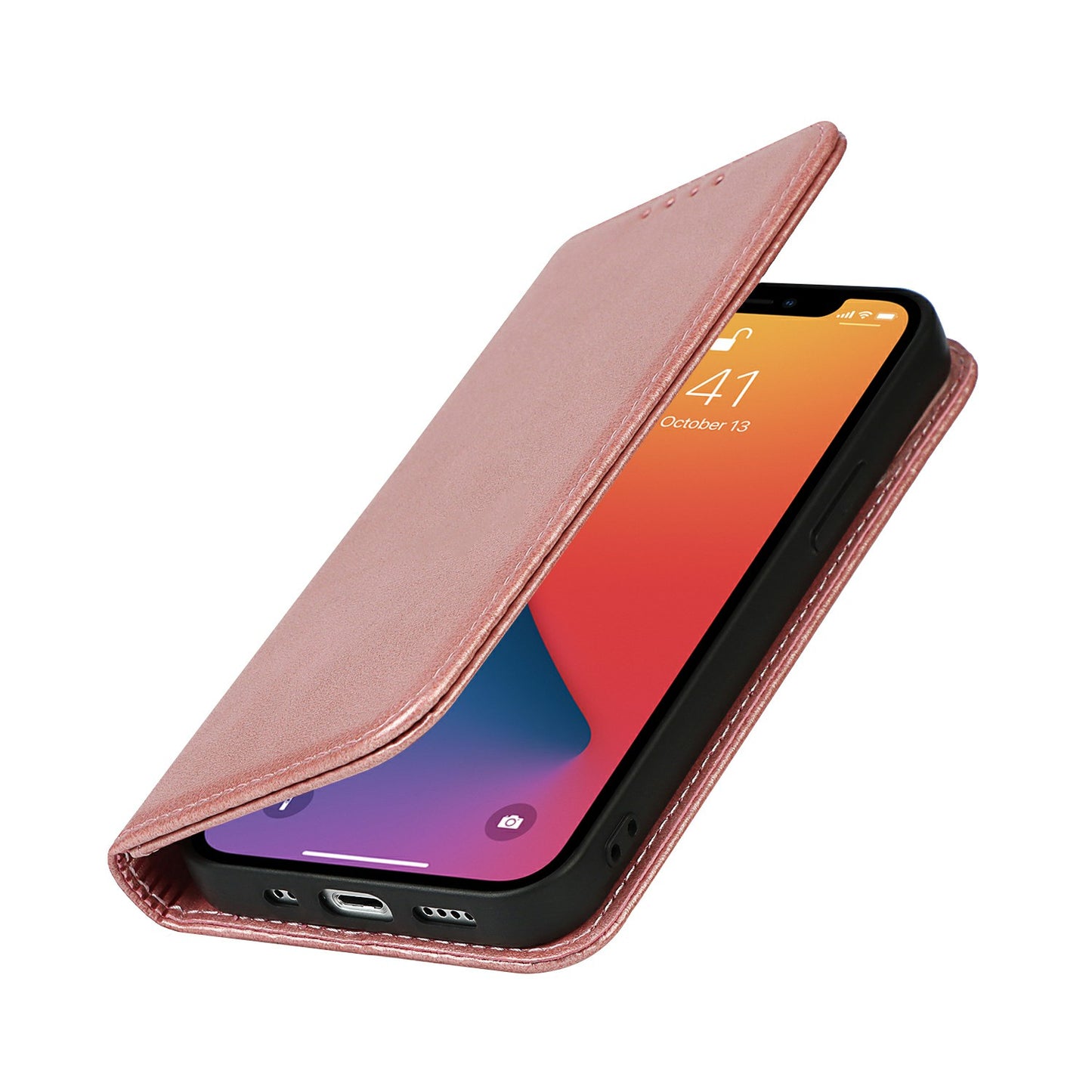 Stand Wallet Leather Phone Flip Case Protective Cover for iPhone 13 Pro 6.1 inch
