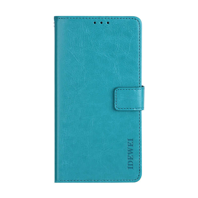IDEWEI Crazy Horse Texture Folio Flip Leather Protective Phone Case Shell for iPhone 13 Pro Max 6.7 inch